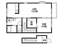 ウエストスター 1LDKの間取図画像
