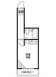 リバティープラザ天神尾 ワンルームの間取図画像