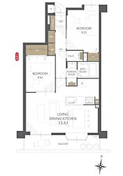 間取図画像 2LDK