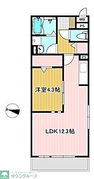 ＯＴＴ’ｓ　ＨＩＲＯ　Ａ 2階1LDKの間取り