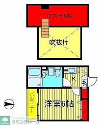 エファージュ 1階1Kの間取り