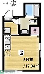 六町Live 3階ワンルームの間取り