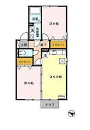 シャルム 2DKの間取図画像