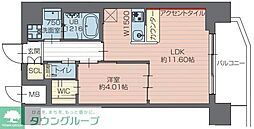 プレジオ川口ASIAN 1LDKの間取図画像