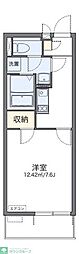 レオネクストドミールB 1Kの間取図画像
