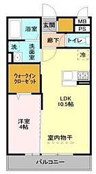 TheWaterIsWide 1LDKの間取図画像