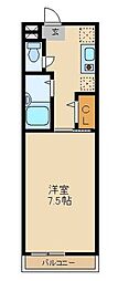 プレサージュSOKA 1Kの間取図画像