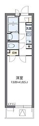 クレイノコンフォール 1Kの間取図画像