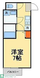 松戸市松戸アパート 1Kの間取図画像