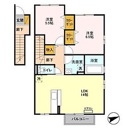 MODANCOURT和 2LDKの間取図画像