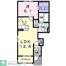 メゾンフクール1 1LDKの間取図画像