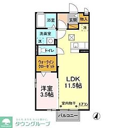 クロスクローバー3 1LDKの間取図画像