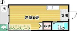 シャインハイム獨協大学前 ワンルームの間取図画像