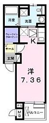 ベルパフィオ 1Kの間取図画像