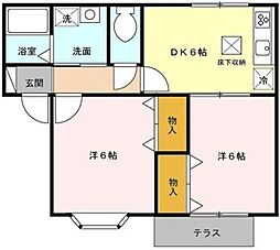ミッテ・ベルク 2DKの間取図画像