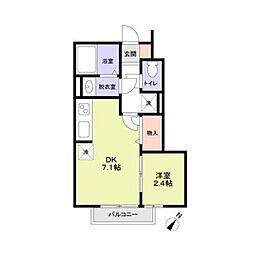 Felicia 1DKの間取図画像