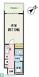 (仮称)キャメル草加谷塚2丁目A棟 1Kの間取図画像