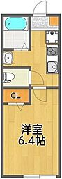 ソルパークス 1Kの間取図画像