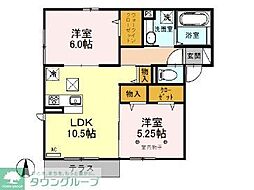 アルフート 2LDKの間取図画像