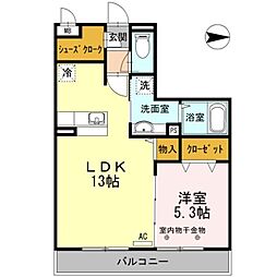 プランドールメゾン 1LDKの間取図画像