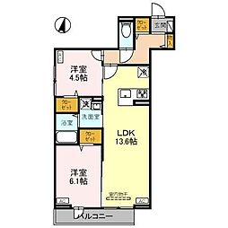 グラナーデ八潮 2LDKの間取図画像