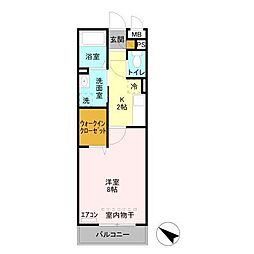 フォレスタ 1Kの間取図画像