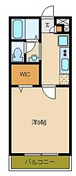 アムール赤山 1Kの間取図画像