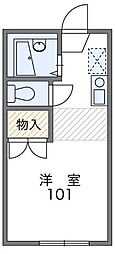 レオパレスシャルム 1Kの間取図画像