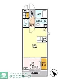 ヘリオス吉川美南ウラノス 1LDKの間取図画像
