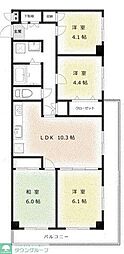 NTハイム三郷 4LDKの間取図画像