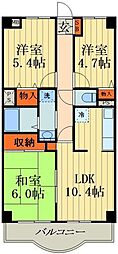 リレント谷塚 3DKの間取図画像