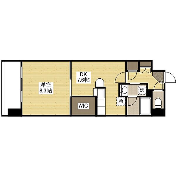 フラットリア春日 ｜広島県福山市春日町1丁目(賃貸マンション1DK・3階・38.66㎡)の写真 その4