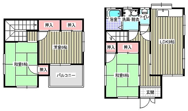 延明住宅 ｜広島県福山市東川口町3丁目(賃貸一戸建3DK・1階・71.22㎡)の写真 その2