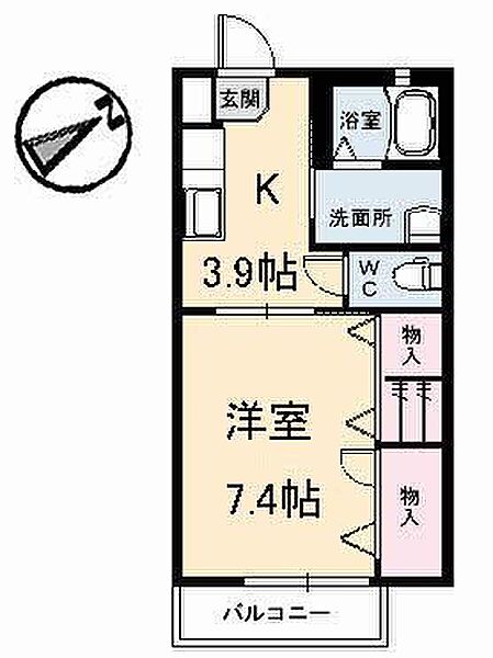 セフィラＪＴ ｜広島県福山市川口町4丁目(賃貸アパート1K・2階・30.24㎡)の写真 その2