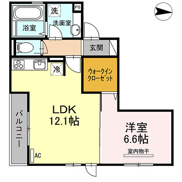 ブランノワール　アン ｜広島県福山市南手城町2丁目(賃貸アパート1LDK・2階・46.44㎡)の写真 その2