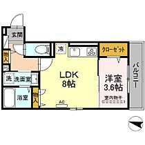 リライズ東雲  ｜ 広島県福山市三吉町3丁目（賃貸アパート1LDK・2階・33.31㎡） その2