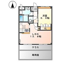 ボンヌ　シャンス  ｜ 広島県福山市千田町2丁目（賃貸アパート1LDK・1階・45.36㎡） その2