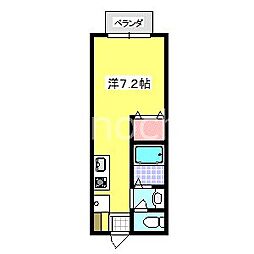 メゾン・ド・オランジュ ワンルームの間取図画像