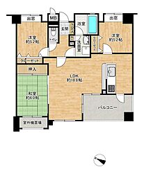 アメックス春日イマージュ 3LDKの間取図画像