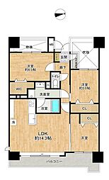 大濠公園シティハウス 3LDKの間取図画像