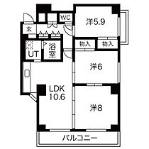 サンハイツ白鷺 703 ｜ 兵庫県姫路市北条口５丁目（賃貸マンション3LDK・7階・74.59㎡） その2