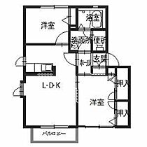 メゾンドール山手Ｃ・Ｄ C202 ｜ 兵庫県相生市山手２丁目（賃貸アパート2LDK・2階・50.78㎡） その2