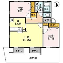 フォレストアベニュー 101 ｜ 兵庫県姫路市大塩町（賃貸アパート2LDK・1階・60.14㎡） その2