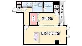 インタービレッジ船丘 310 ｜ 兵庫県姫路市船丘町（賃貸マンション1LDK・3階・45.12㎡） その2