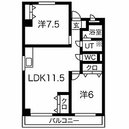間取図画像 2LDK