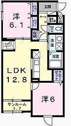 サンリット・レジデンス 2LDKの間取図画像
