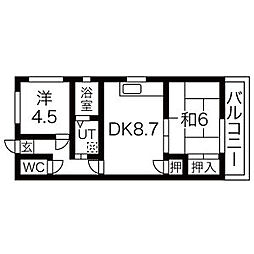 メゾン前田 2DKの間取図画像