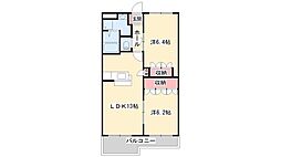 グランディール 2LDKの間取図画像