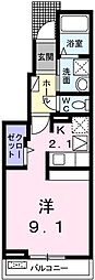 グランソレイユMM 1Kの間取図画像