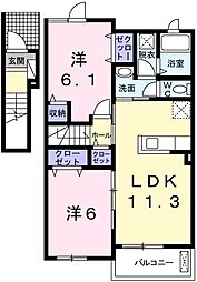 ファンターナ 2階/202